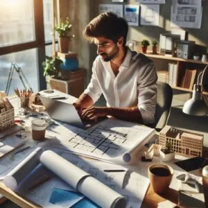 architect working at desk 1